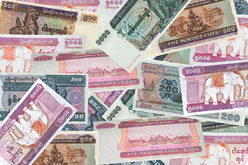 Briefgeld in Myanmar