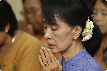 Oppositieleidster Aung San Suu Kyi